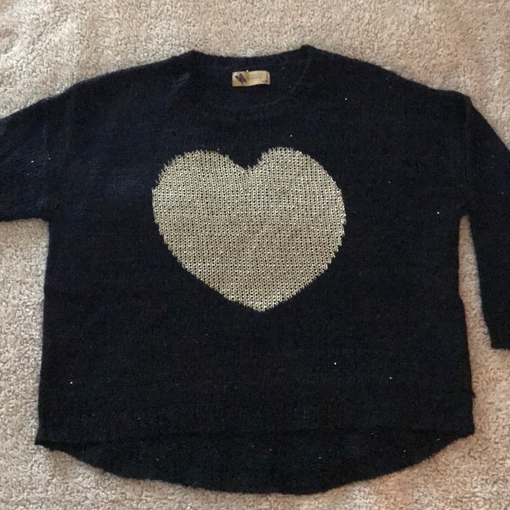 LF Stores Katsumi Black Sweater with Gold Heart